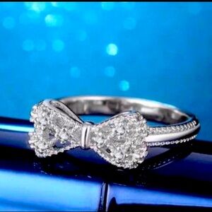 Sterling silver bow ring